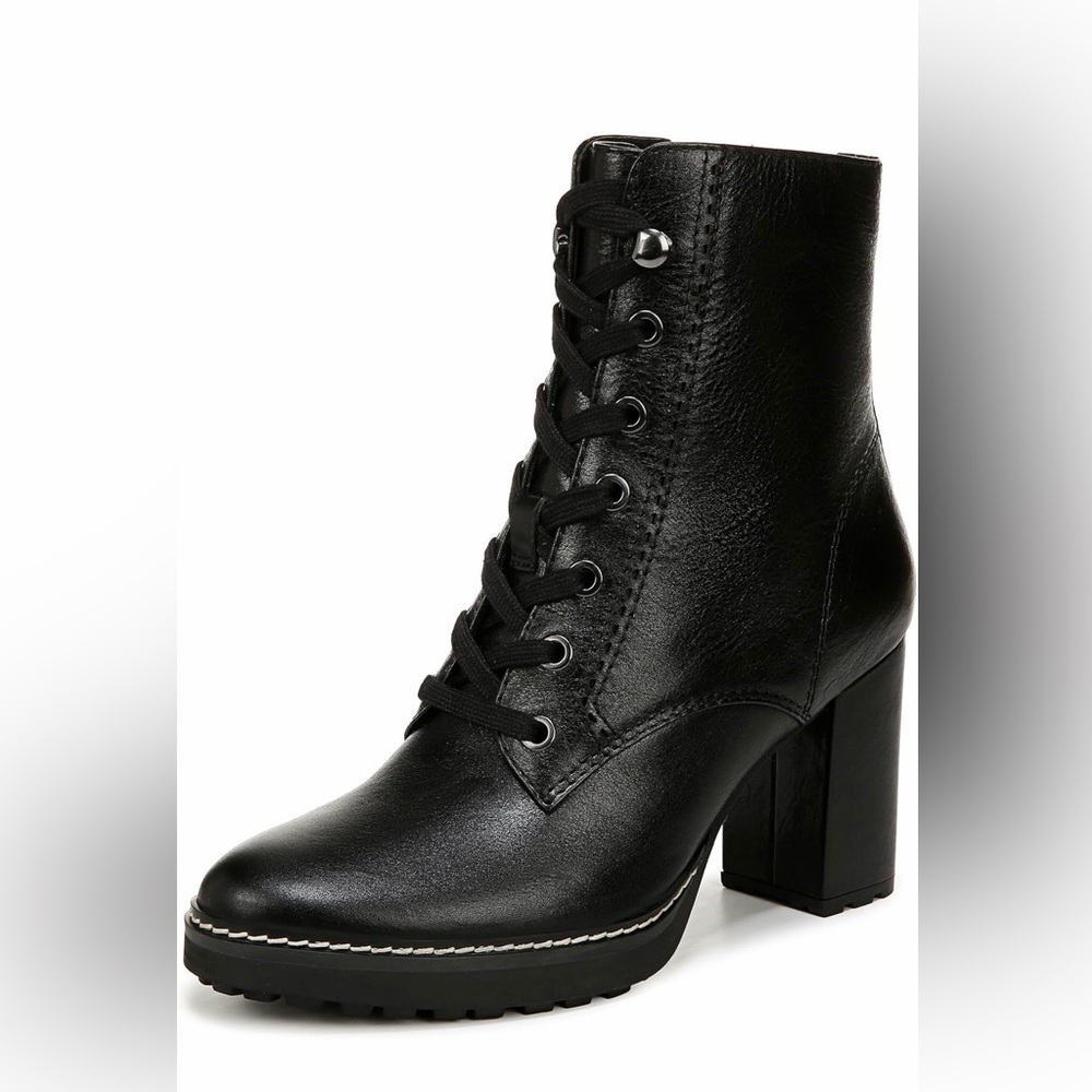 Naturalizer Callie Black Lace-Up Ankle Boots 7.5 Wide